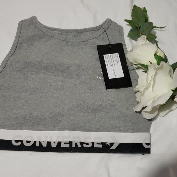 converse new  high neck  bra Gray size small 🌻🌻 - Picture 3 of 8